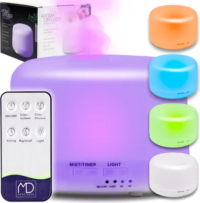 Zdjęcie produktu dla Dyfuzor zapachowy nawilżacz powietrza aromaterapia lampka led nocna + pilot