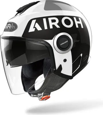 Produktbild von Airoh Helios Up Jethelm, schwarz/weiß, S (55)