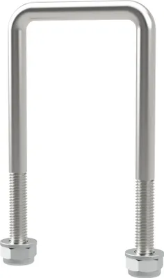 Produktbild von U-Bügelschraube M10 mit Stopmuttern Boot Sliphilfe Trailer verzinkt SUPROD, M10, LW=61, LH=130 mm