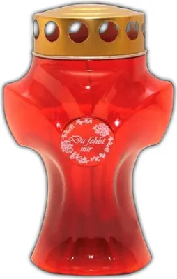 Produktbild von 5er Set Grabkerze Kreuz Grablicht Rot Friedhofskerzen Grabbrenner Kreuzkerze Grableuchte Trauerlicht Gedenkkerze Grablichtkerze Grabdekoration