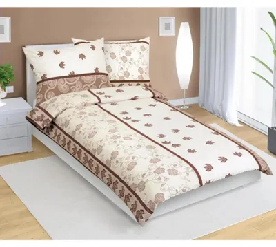 Obrázek produktu pro Krepové povlečení - 140x200 cm. 70x90 - hnědá