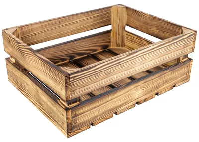 Productafbeelding van Creative Deco Gevlamde Houten Doos, 40 x 30 x 15 cm
