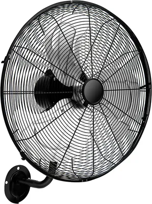 Produktbild von Wandventilator mit 3 Geschwindigkeitsstufen, 85°Oszillation & 30°Neigung, 120W Ventilator mit 3 Aluminiumflügel für Lager, Werkstatt & Keller, Geräuschpegel≤70db, Schwarz