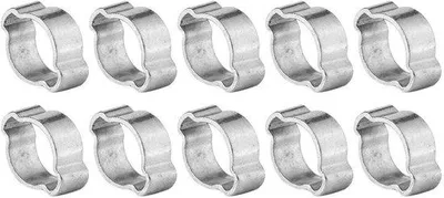 Image de Colliers de serrage réglables en acier inoxydable, à double fil (9-11 mm), pour l'installation, la plomberie et la fixation.