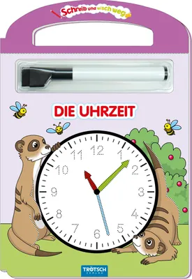 Produktbild von Trötsch Die Uhrzeit Schreib und Wisch Weg mit Stift