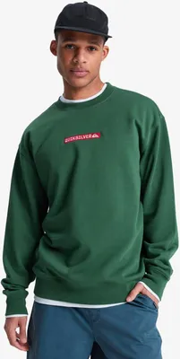 Produktbild von Quiksilver Herren DNA Sweatshirt aus recycelter Baumwollmischung, übergroße Passform, Forest, Größe S
