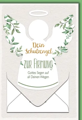 Produktbild von Firmung Geldgeschenkkarte Schutzengel Glückwunschkarte mit Geldkuvert Umschlag Geldkarte Gottes Segen