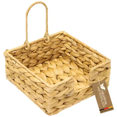 Serviettenhalter von HMF geflochten aus Wasserhyazinthe 19 x 19 x 8 cm