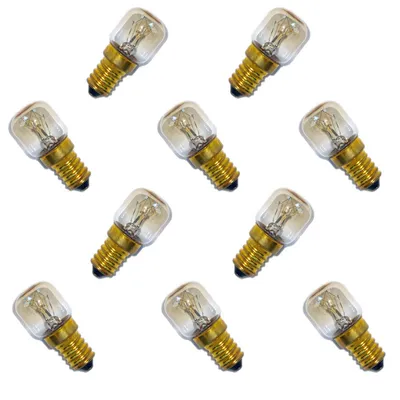 Produktbild von 10 x Backofenlampe 300° 25W E14 klar Glühbirne Glühlampe 25 Watt