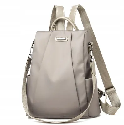Produktbild von Damenrucksack - Wasserdichtes Material - Stilvolle Sicherheit - Urbaner Chic - Geräumigkeit - Unterwegs Musikgenuss - Retro Vintage Appeal