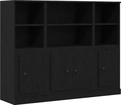 Zdjęcie produktu dla Highboard Czarny Dąb 132 x 35,5 x 103,5 cm