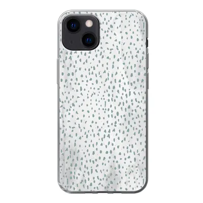 Produktbild von MuchoWow® Handyhülle Schutzhülle Hülle für iPhone 13 Polka dots - Marmor - Weiß Silikon Softcase Handy Hülle - Karteninhaber