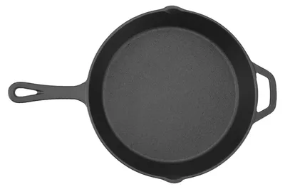 Produktbild von Bratpfanne aus Gusseisen, unbeschichtet, für die Küche, Braten, Grillen, Kochgeschirr für drinnen und draußen, Camping, Kochen, Grillen, 26 x 5,5 cm