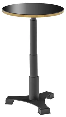 Produktbild von Casa Padrino Luxus Bartisch Schwarz / Messingfarben Ø 60 x H. 110 cm - Luxus Kollektion