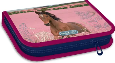 Immagine prodotto di Astuccio per la scuola Ars Una Wild and Free - cavallo, ripieno, viola-rosa-blu, per ragazze