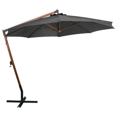 Produktbild von Stabli Möbel Ampelschirm mit Mast Anthrazit 3,5x2,9 m Massivholz Tanne - Sonnenschirme CC5451036