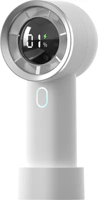 Produktbild von Tragbarer Hand-Turboventilator, kleiner Schreibtisch-/Taschenventilator mit 100 Geschwindigkeiten, stufenloser Einstellung, wiederaufladbarer USB-Kuehlventilator fuer den Innen- und Aussenbereich