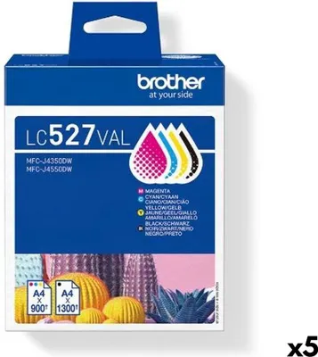 Produktbild von Original Tintenpatrone Brother LC527VAL Gelb Blau Schwarz Magenta (5 Stück)