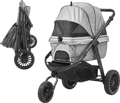 Produktbild von Inklapbarer 3-Rad-Hundewagen bis 35kg All-Terrain