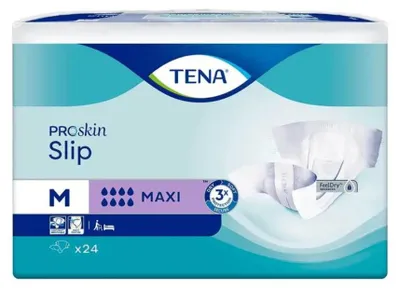 Produktbild von 3x TENA Slip Maxi Inkontinenzvorlage mit Hüftbund Gr. M | Packung (24 Stück)