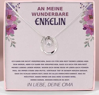 Produktbild von Halskette mit Zirkonia - An meine wunderbare Enkelin -  NOA_LUCKY