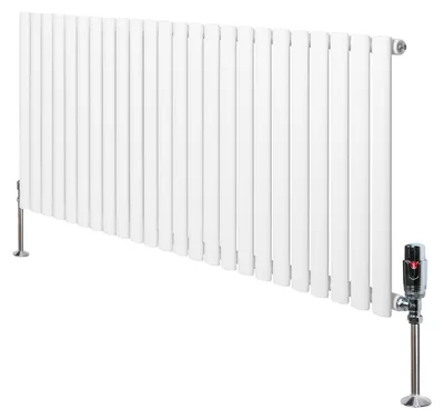 Productafbeelding van Radiator met thermostaaf en chromen ventiel – 600mm x 1440mm – Wit