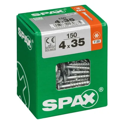 Immagine prodotto di Set 150 viti SPAX Torx in acciaio a testa svasata, Diam.4 mm x L.35 mm