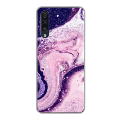 Produktbild von MuchoWow® Handyhülle Schutzhülle Hülle für Samsung Galaxy A30s Marmor - Glitzer - Chic Silikon Softcase Handy Hülle - Karteninhaber