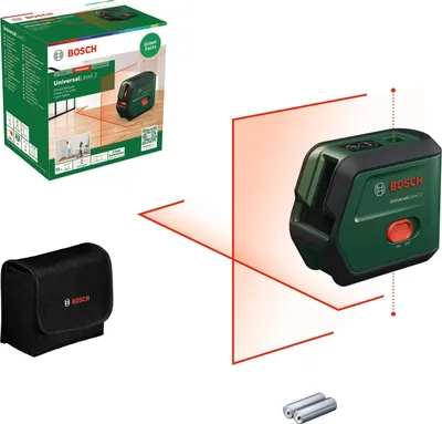 Obrázok produktu pre Bosch UniversalLevel 2, 12 m, 0,5 mm/m, 4°, Červená, 630-650 nm, Radový