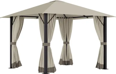 Produktbild von Outsunny pawilon ogrodowy altana 3 x 3 m z otworami wentylacyjnymi panele boczne aluminium