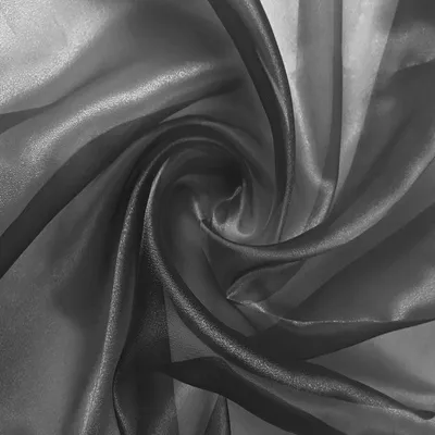 Produktbild von Organza Crystal Stoff Meterware | Breite ca. 150 cm Anthrazit