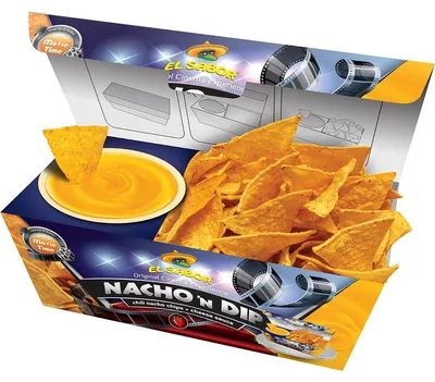 Obrázek produktu pro El Sabor Nacho n Dip Cheese Chilli Nachos se sýrovým dipem 175g