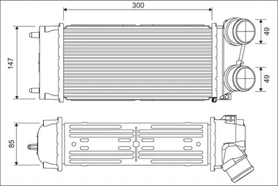 Produktbild von VALEO 817845 Ladeluftkühler LLK für CITROËN C4 Grand Picasso I (UA) Turbo Intercooler