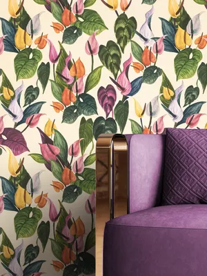 Produktbild von NEWROOM Tapete Folis Grün Creme Vliestapete - Floral Blumen Blätter  Germany