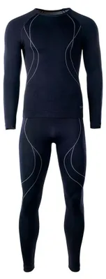 Image de Ensemble de sous-vêtements thermiques "Ikar" pour hommes, modèle IG2756 (Taille M), couleur noir/gris