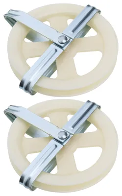 2er-Pack Wäscheleine-Rolle, 5 Zoll, Nylon, für Seile bis 3/8 Zoll, Weiß