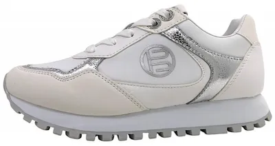 Image de Bagatt Siena : chaussures pour femmes, type ballerines, avec semelles amovibles, à lacets, de couleur blanche, pour un usage décontracté
