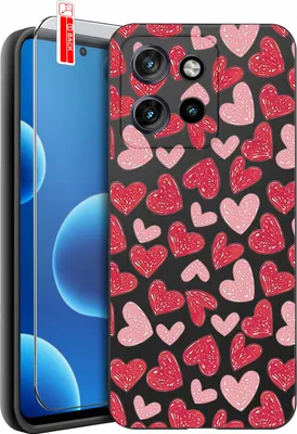 Produktbild von ETUI für Motorola Moto Edge 50 Neo MUSTER | VALENTINSTAGSHERZ | CASE + GLAS