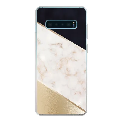 Produktbild von MuchoWow® Handyhülle Schutzhülle Hülle für Samsung Galaxy S10 Plus Marmor - Gold - Rosa Silikon Softcase Handy Hülle - Schutzhülle