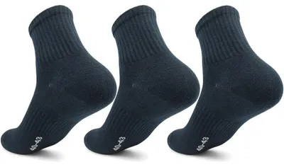 Produktbild von 3 Paar Herren Quarter Socken halbhoch mit Belüftung Sport Freizeit Baumwolle Dunkelblau/40-43