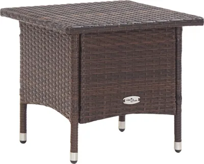 Produktbild von ZMH Beistelltisch Braun 50x50x47 cm Poly Rattan