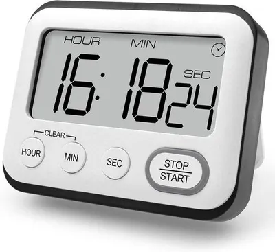 Image de Minuteur de cuisine numérique multifonctionnel avec grand écran LCD - noir