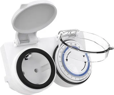 Immagine prodotto di Timer meccanico IP44 per interni ed esterni con blocco bambini, 3680 W