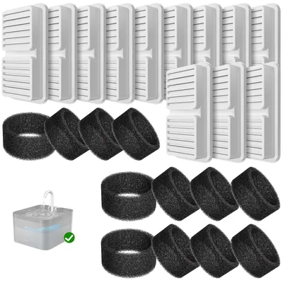 Produktbild von 12 Ersatzfilter und 12 Schaumfilter für Katzenbrunnen