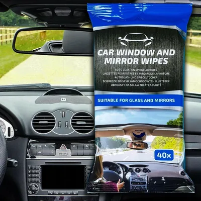 Produktbild von Limpro Feuchttücher für Autoscheiben und Spiegel, 40 Stück