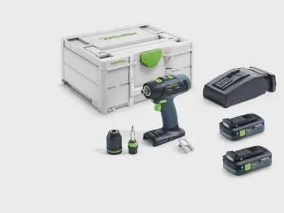 Image de Perceuse-visseuse sans fil T 18+3 TBX 4,0 I-Plus - FESTOOL - avec 2 batteries 4Ah - chargeur - SYSTAINER - 579370