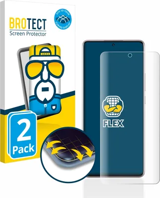 Produktbild von 2x BROTECT Fullscreen Schutzfolie für Xiaomi Redmi Note 12 Pro 4G (case-friendly) Displayschutz Folie Fullcover Klar Transparent