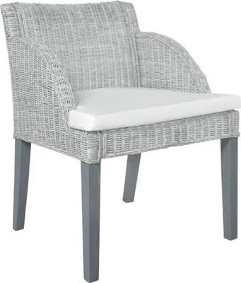 Produktbild von "im Angebot" Esszimmerstuhl mit Kissen Grau Natur Rattan - Esszimmerstühle CC10137