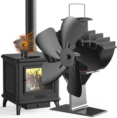Obrázok produktu pre Tichý 4-lopatkový ventilátor pre krby a kúrenie