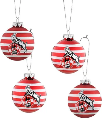Immagine prodotto di 1. Set di 4 decorazioni per l'albero di Natale "Ringel" dell'FC Köln
